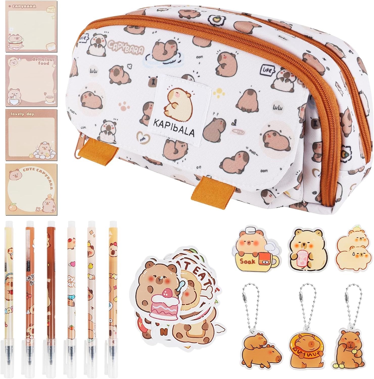 Schattige Potloodetui voor Kinderen, Stationery, Kawaii Design, Dieren Motief, Cartoon Stijl, 47 Stuks, Perfect voor Jongens en Meisjes