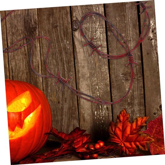 2stuks Simulatie Ijzerdraad Halloween Decoratie Realistische Cowboy Versiering Voor Feestjes Lange Nepdraad Voor Eerie Sfeer Creatieve Decoratie — afbeelding 2