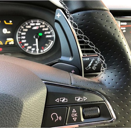 2 stuks aluminium autostuurwipverlengingen, geschikt voor Audi A3, A4L, A5, A6L, A7, A8, Q3, Q5, Q7, TTS, S3, S6, S7, S8, SQ5, RS3, RS6, peddel, shifter, versnellingshendel, verlenging, — afbeelding 2