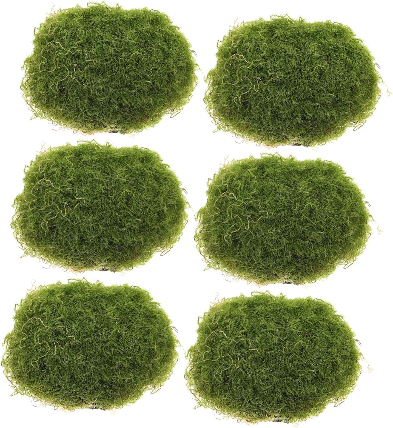 Realistische Groene Mosstenen Neppe Stenen Ornament 6-pack Kunstmatige Mossige Rotsen Voor Landschapsdecoratie Plantenmuurdecoratie Imitatiemosdecoratie Voor De Tuin