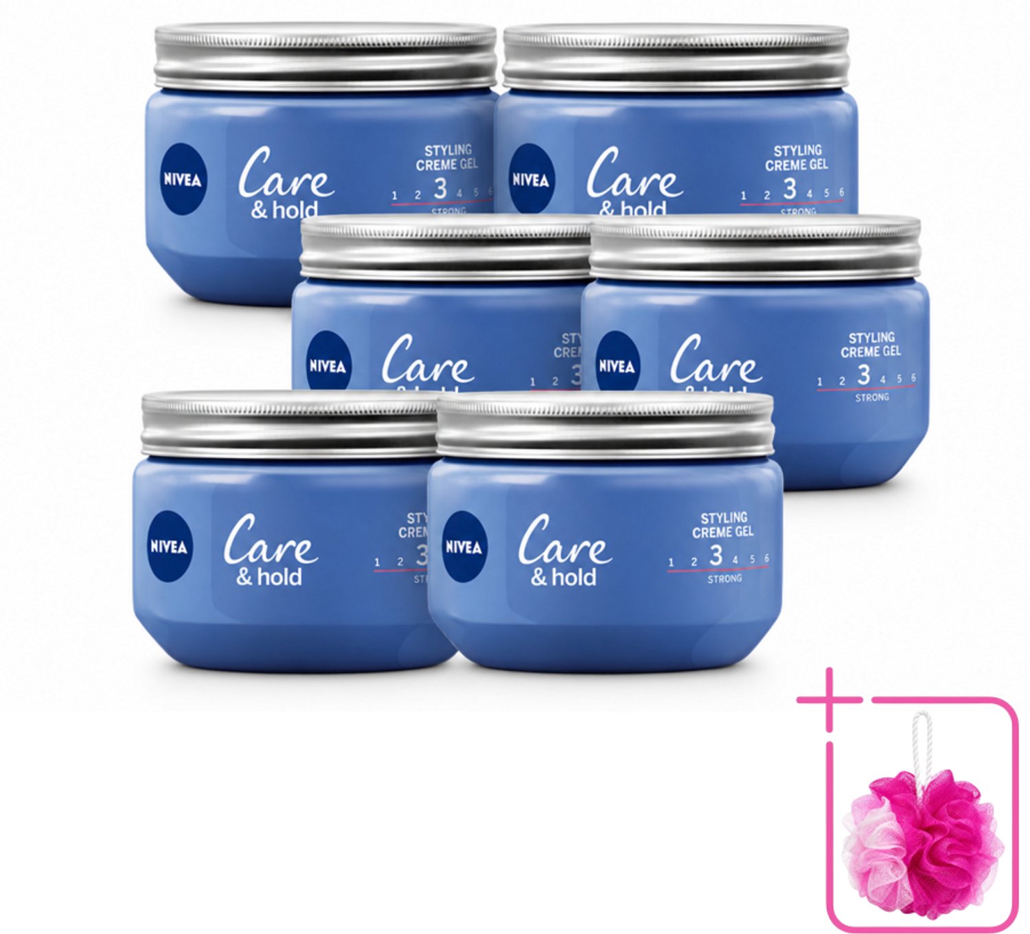 6 x NIVEA - Stylingscrèmegel - Verzorging & Stevigheid - Reinigt Onmiddellijk De Poriën - 150 ml - Bulkverpakking - Haarkruid - Douchemop - Haarkruid gel