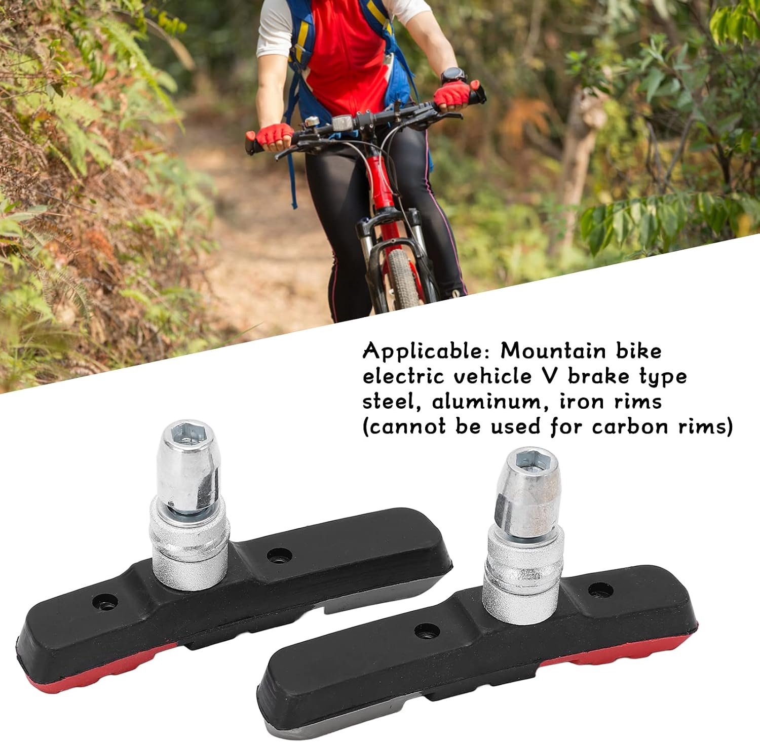 Annadue 2 Stuks 73mm Fiets V-remblokken voor Mountainbikes en Racefietsen