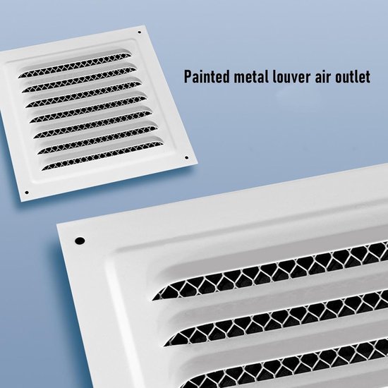 2 Stuks Zolder Vent Aluminium voor Binnenwelving Muur Vierkante Metalen Schuur Louvre Grille voor Buitendeur Huis Garage Plafond — afbeelding 2
