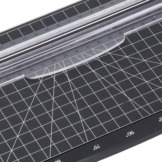 lyrlody A4-papiersnijder 12 Inch met Beveiliging en Transparante Liniaal, Snijcapaciteit van 10 Vellen voor Kantoor, School en Knutselprojecten — afbeelding 2
