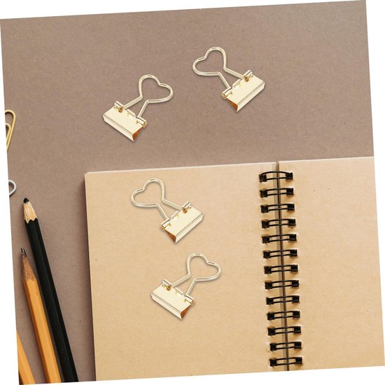 20 Stuks Metalen Bindklemmen - Multifunctionele Kantoor- En Schrijfwarenminiklemmen Voor Studie En Decoratieve Paperclips — afbeelding 4