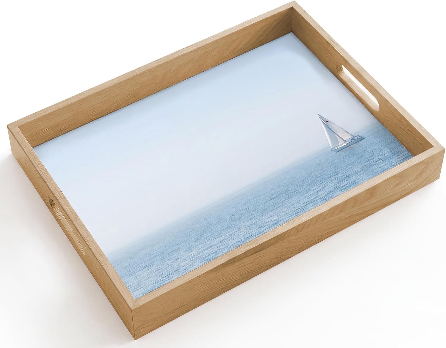 Houten Dienblad Rechthoekig Serveerblad Met Handgrepen