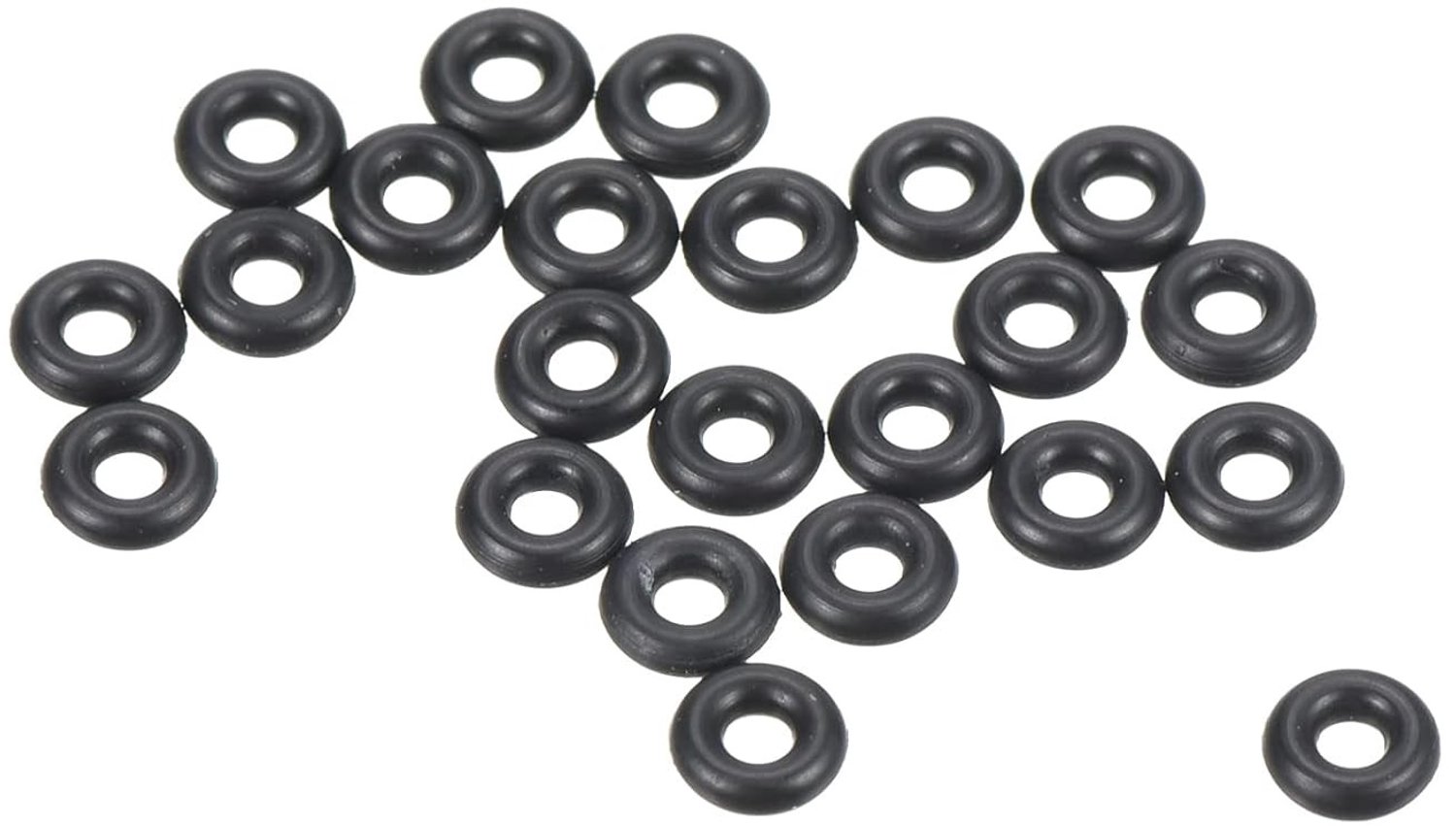 100 Stuks Nitril Rubber O-Ringen 3.8mm AD 1.8mm ID 1mm Breed voor Waterkranen, Loodgieterswerk en Auto Reparatie, Zwart