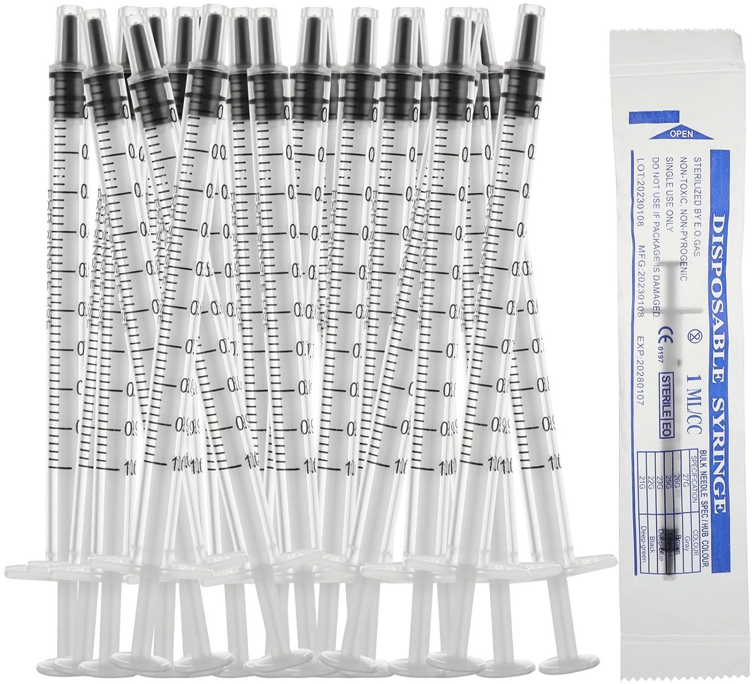 Wegwerpspuiten - Transparant - 1 ml - Steriele Colostrumspuiten voor Laboratoria en Huisdieren