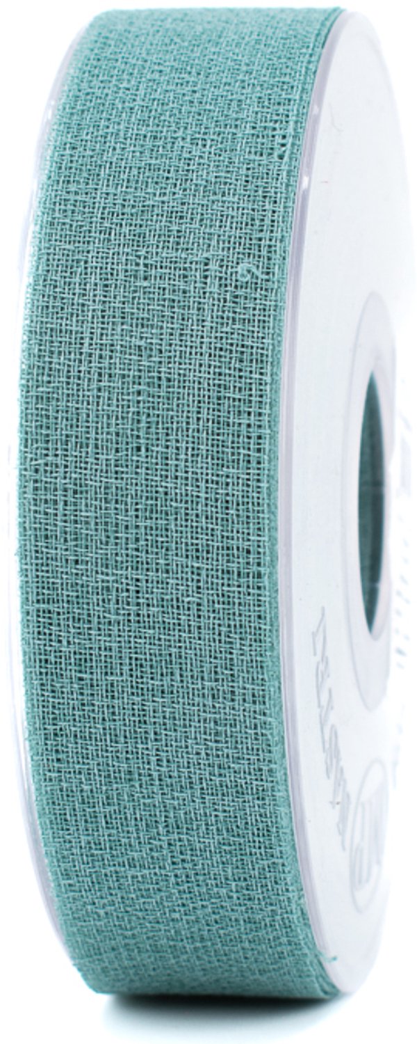 Linnenlook cadeaulint - decoratielint - donkergroen - 25 mm x 25 meter