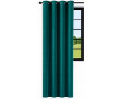 Kant-en-klare fluwelen gordijn 140x220 cm met ringen - Marineblauw