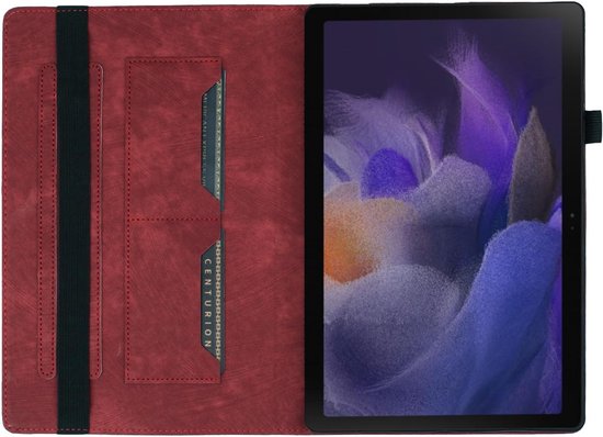 Reliëf Hoes voor Samsung Galaxy Tab A9+ 2023 11", Vlinder en Kat Thema Retro PU Lederen Tablet Hoes voor Tab A9+ A9 Plus SM-X210 SM-X215, Rood — afbeelding 5