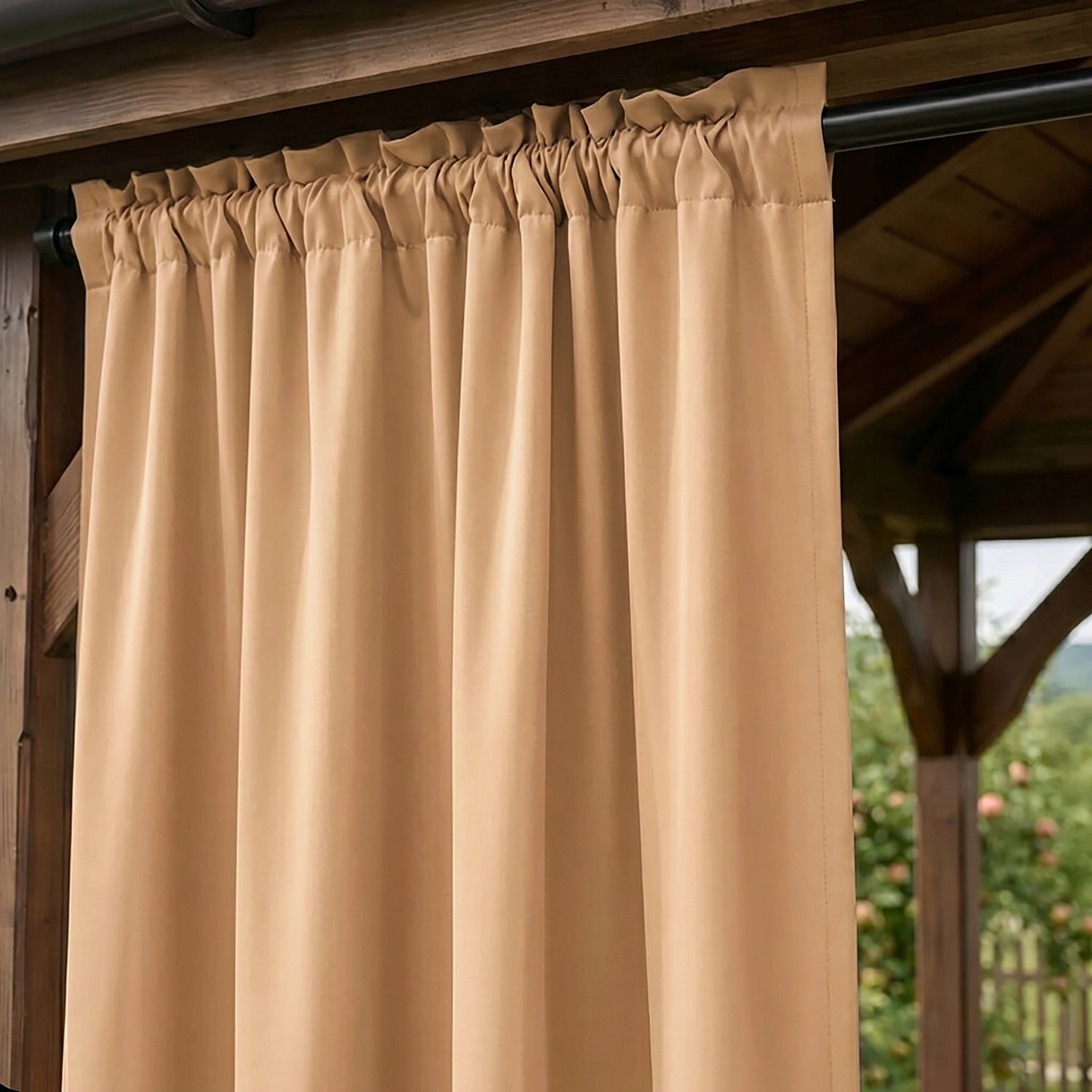 Waterdicht Terras Gordijn OSTOJA Beige 155x180cm Premium Kwaliteit