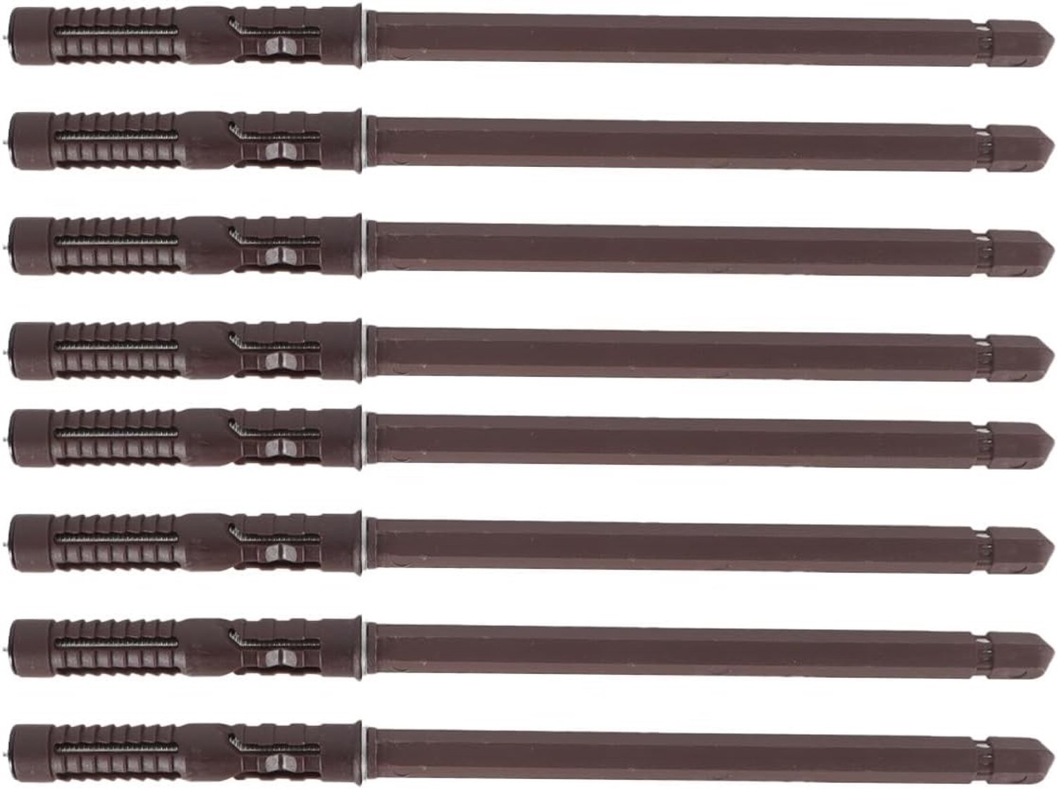 Set van 8 Verborgen Zwevende Planksteunen, Stalen en Kunststof Beugels voor Wandplanken en Boekenplanken (10x145mm, Bruin) - Robuuste en Onzichtbare Ondersteuning voor Thuisdecoratie