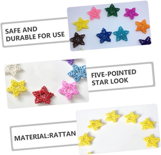 20 Stuks Rieten Ornamenten voor Hangdecoratie DIY Natuurlijke Rotan voor Kerst Huis Bruiloft Feestelijke Sfeermaker — afbeelding 4