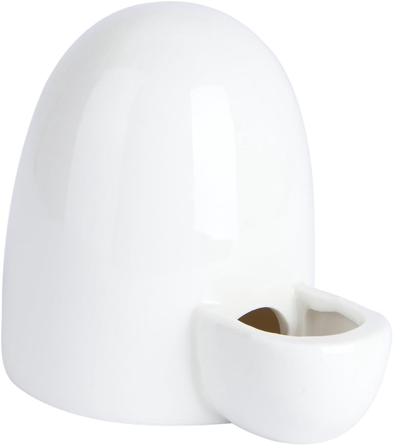Happyyami 1stuk Keramische Dieren Drinkbak Automatische Waterdispenser Voor Hamster Geluidsloze Voederbak Veilig Duurzaam Voor Huisdieren Wit