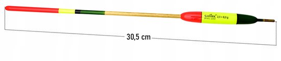 Shark Waggler Dobbel Gewicht Dobbel Kleur 2.0+6.0g 30.5cm Balsa — afbeelding 2