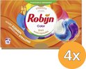 Capsules de lavage Robijn Color 3 en 1, 15 pièces, emballage sans plastique, avec papillon et cercle coloré.