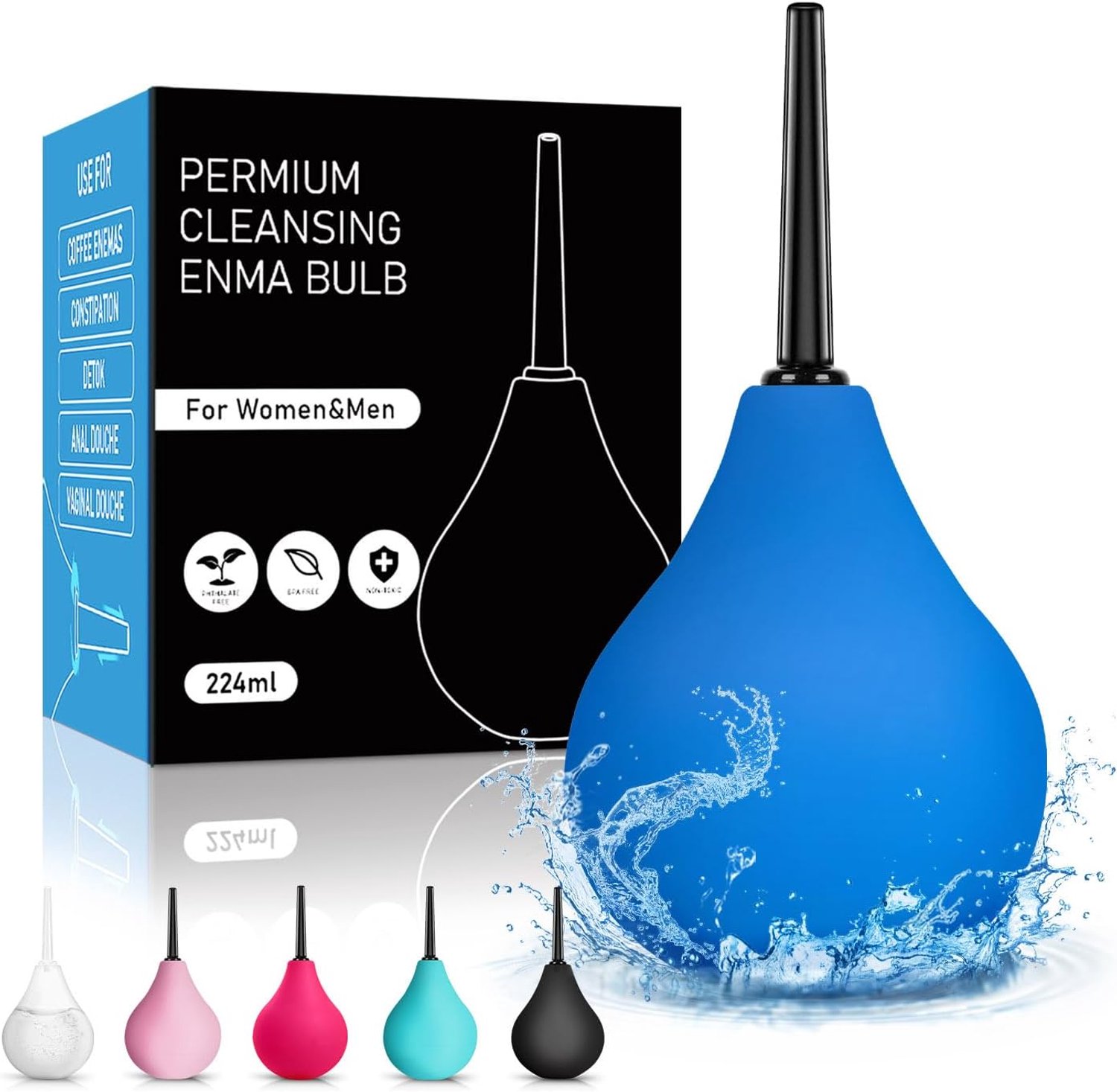 Enema voor darmreiniging 224ML - butt shower irrigator - PVC materiaal - veilig en comfortabel gebruik - ShopVlot