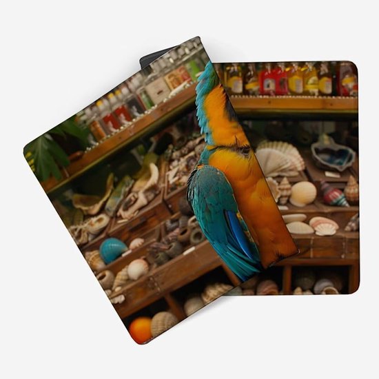 Excel muismat 700 x 300 x 3 mm verlengde grote muismat bureau-onderlegger, gestikte randen muismat, antislip rubberen basis, XL gaming muismat voor kantoor en thuis. vogel papegaai I - 4 — afbeelding 3