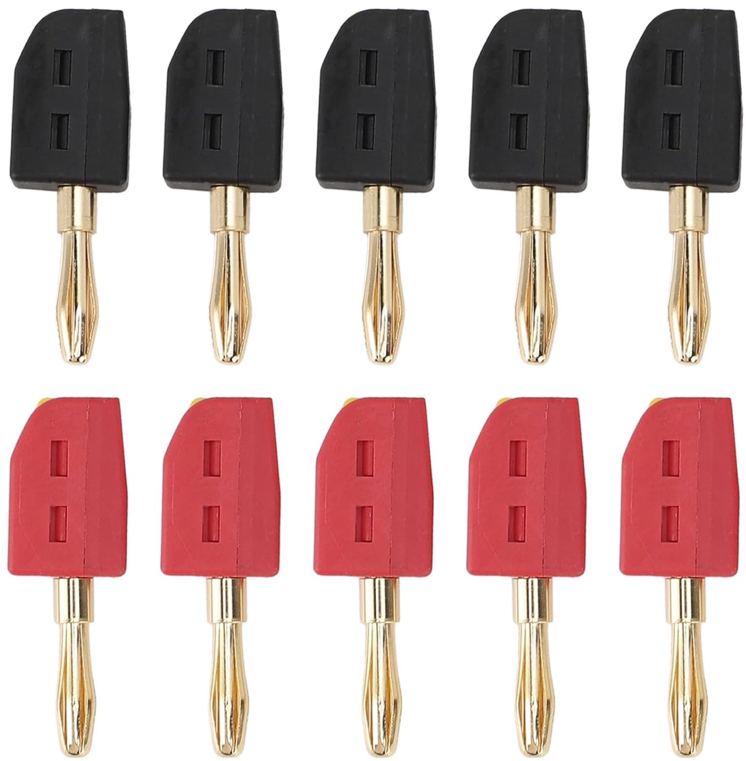 Chrees 4 mm banaanstekker, snelverbindingsstekkerset (5 rood + 5