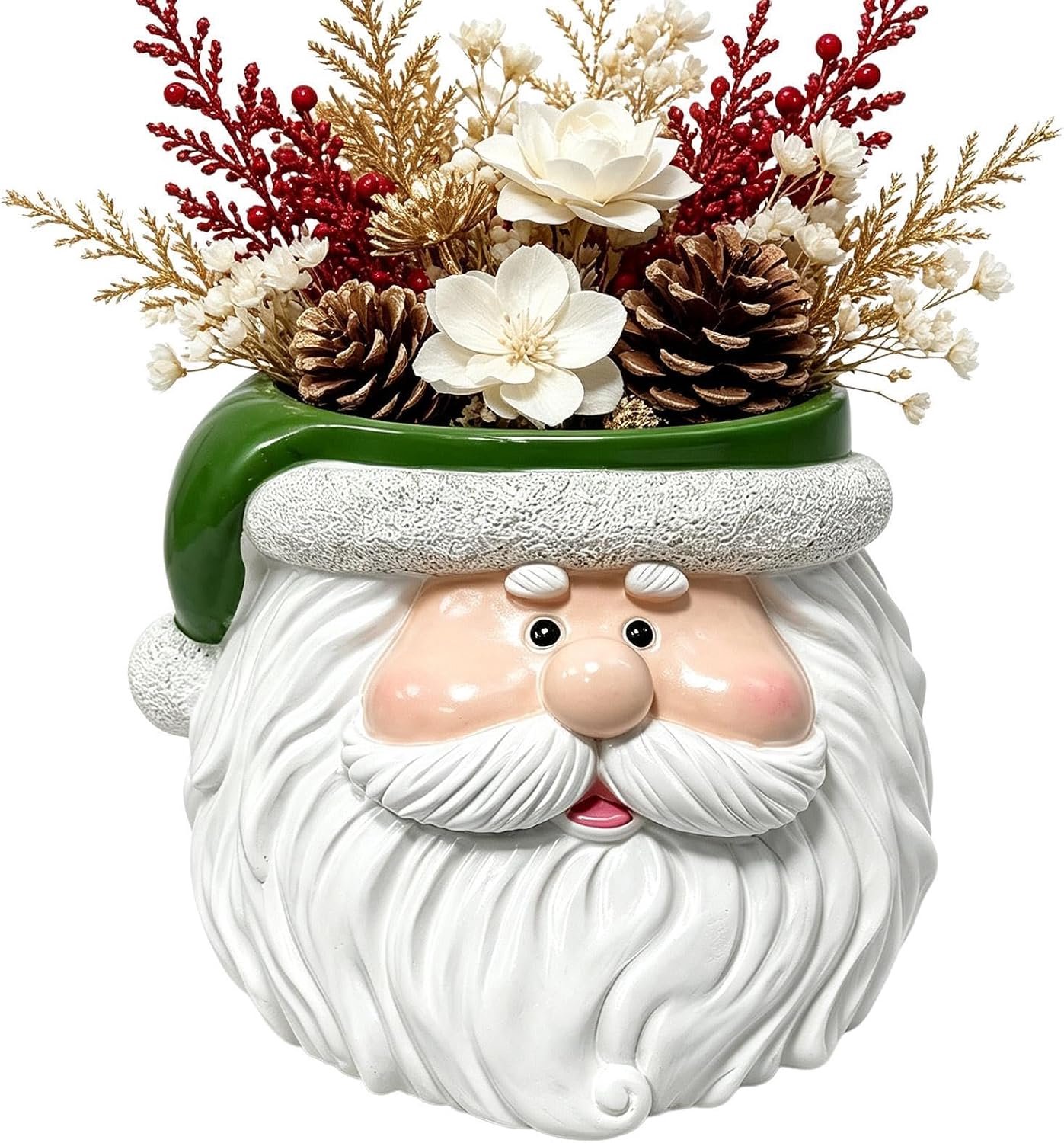 Plantenbak van hars kerstman bloempot