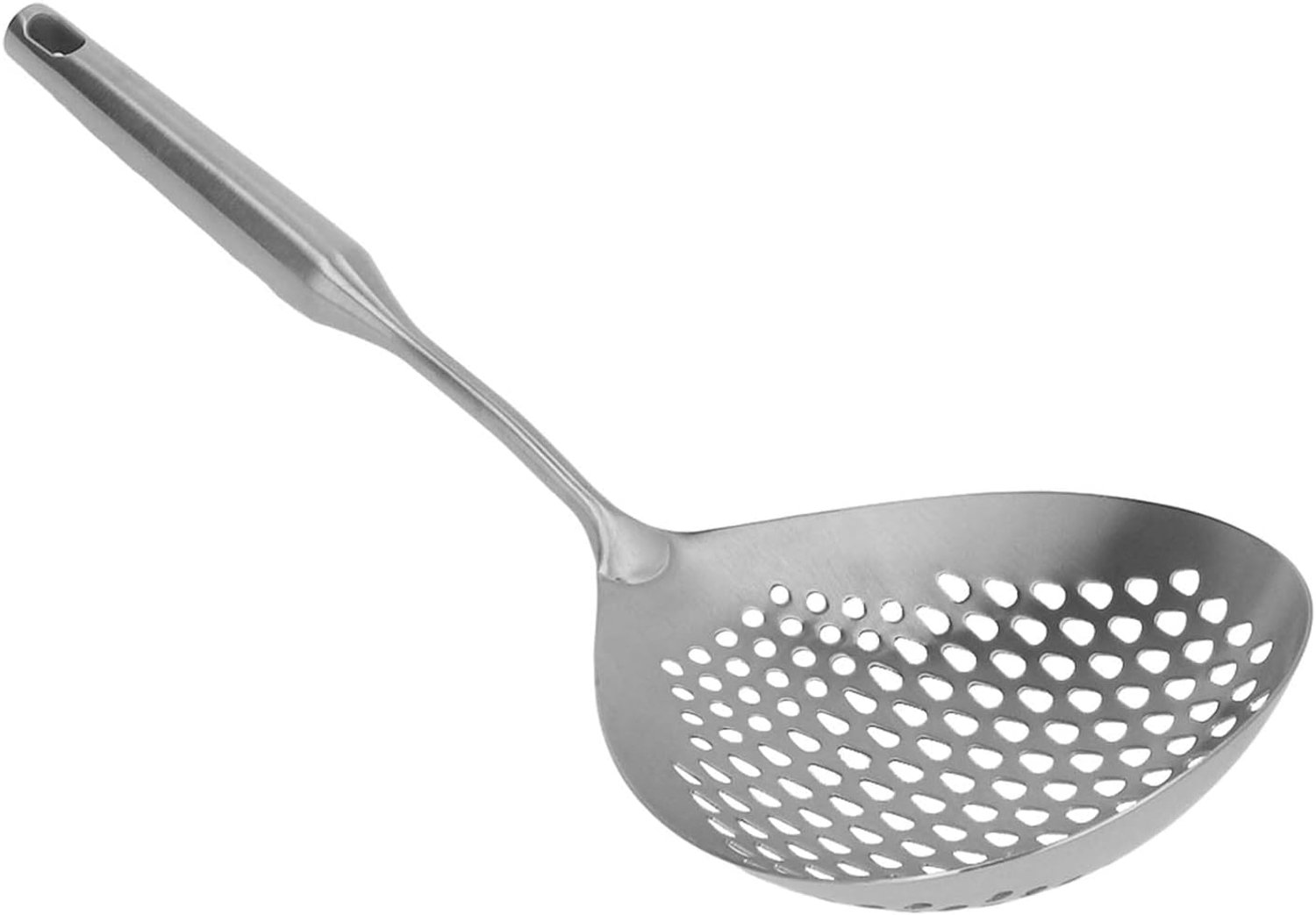 Skimmer Pollepel Roestvrij Staal, Hittebestendig, Grote Capaciteit, Lange Steel Skimmerlepel voor Koken in de Keuken (SILVER)