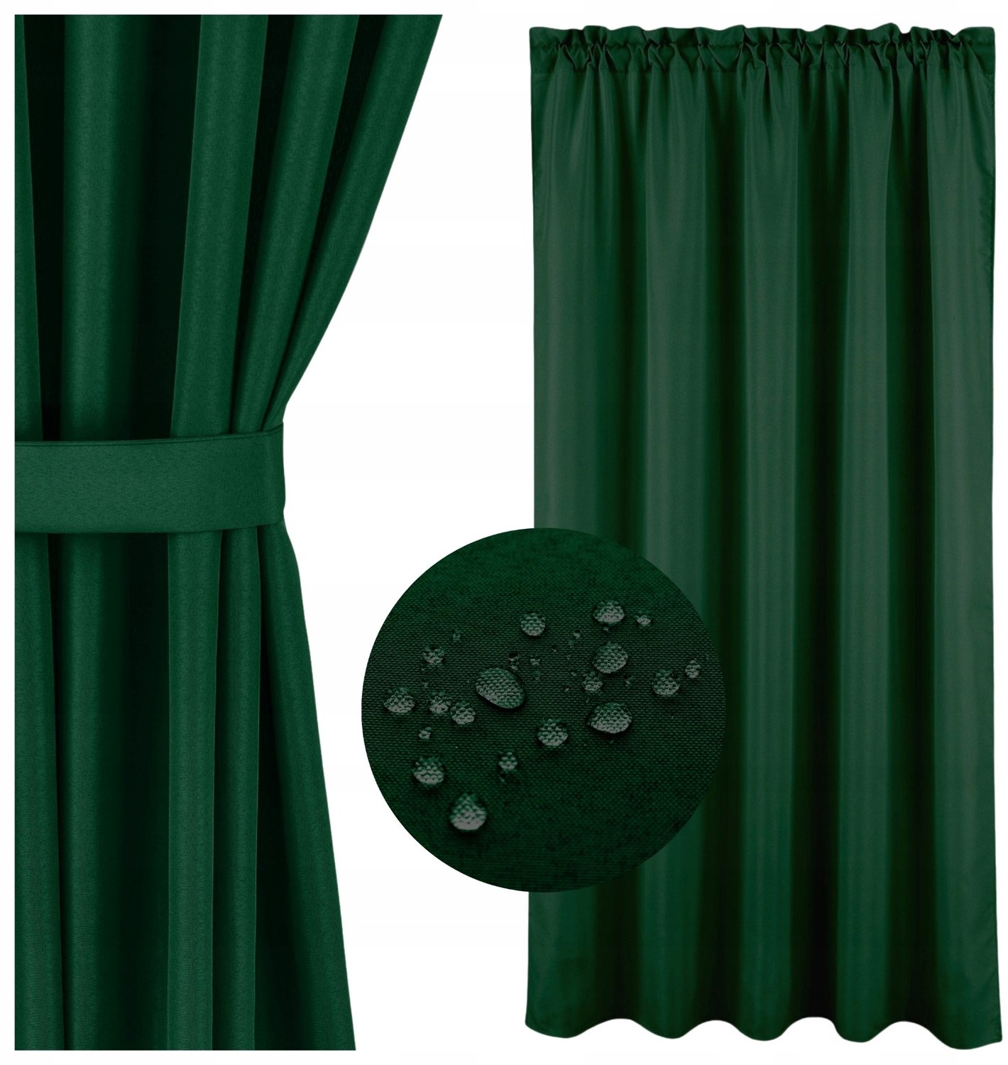 Waterdicht Terrasgordijn 155x220cm - Groen, voor Tuinhuisje & Balkon