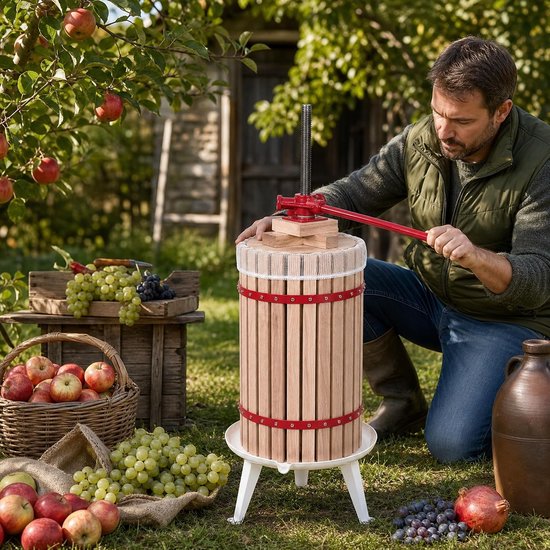 6L Handmatige fruitpers, wijnpers, fruitpers, maaipers — afbeelding 4