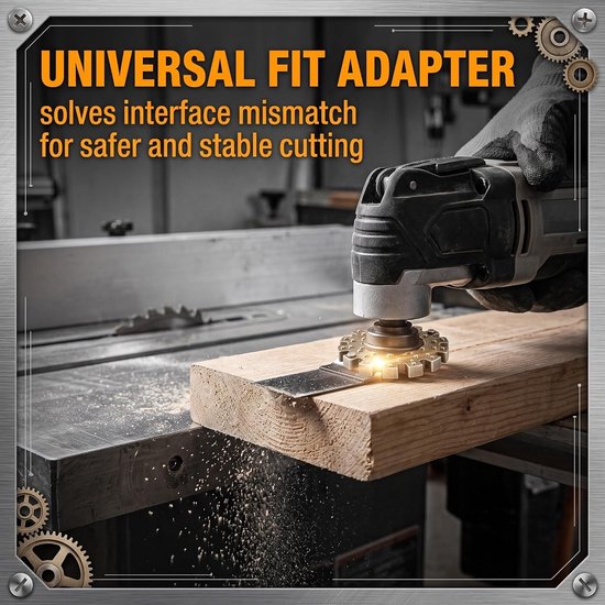 Adapter voor oscillerende zaagbladen, Starlock-adapter, veelzijdig en robuust, multifunctioneel gereedschap, compatibel met Bosch Makita Fein, betrouwbaar voor houtbewerking, 2 stuks — afbeelding 3