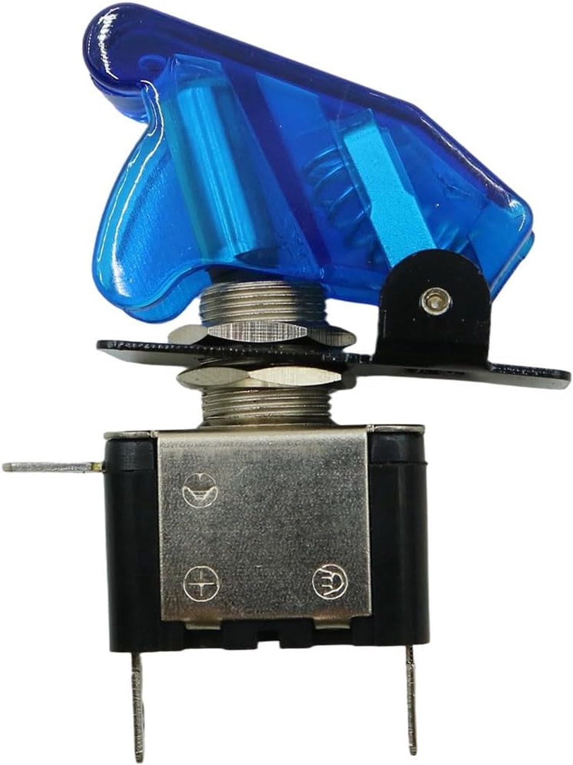 Ludom Flick Flip Metalen tuimelschakelaar, SPST aan/uit, 12 V 20 A, voor het schakelen van lichten of motoren (blauw) - ShopVlot