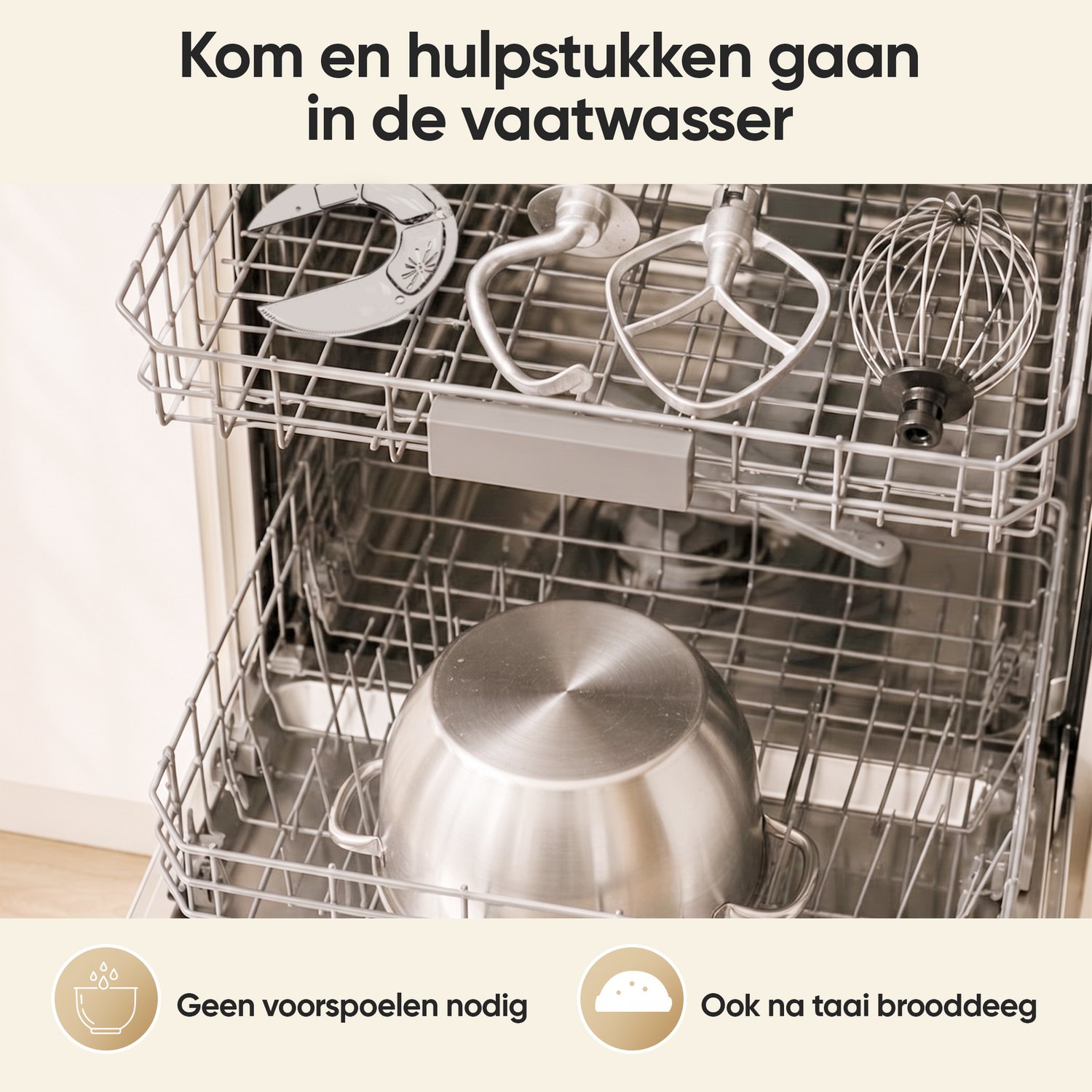 Gatson 2000W Keukenmachine - 6,2L Mengkom - Dubbele Handvatten - Keukenrobot - Keukenmixer - Foodprocessor - Mixer Met Mengkom thumbnail 3