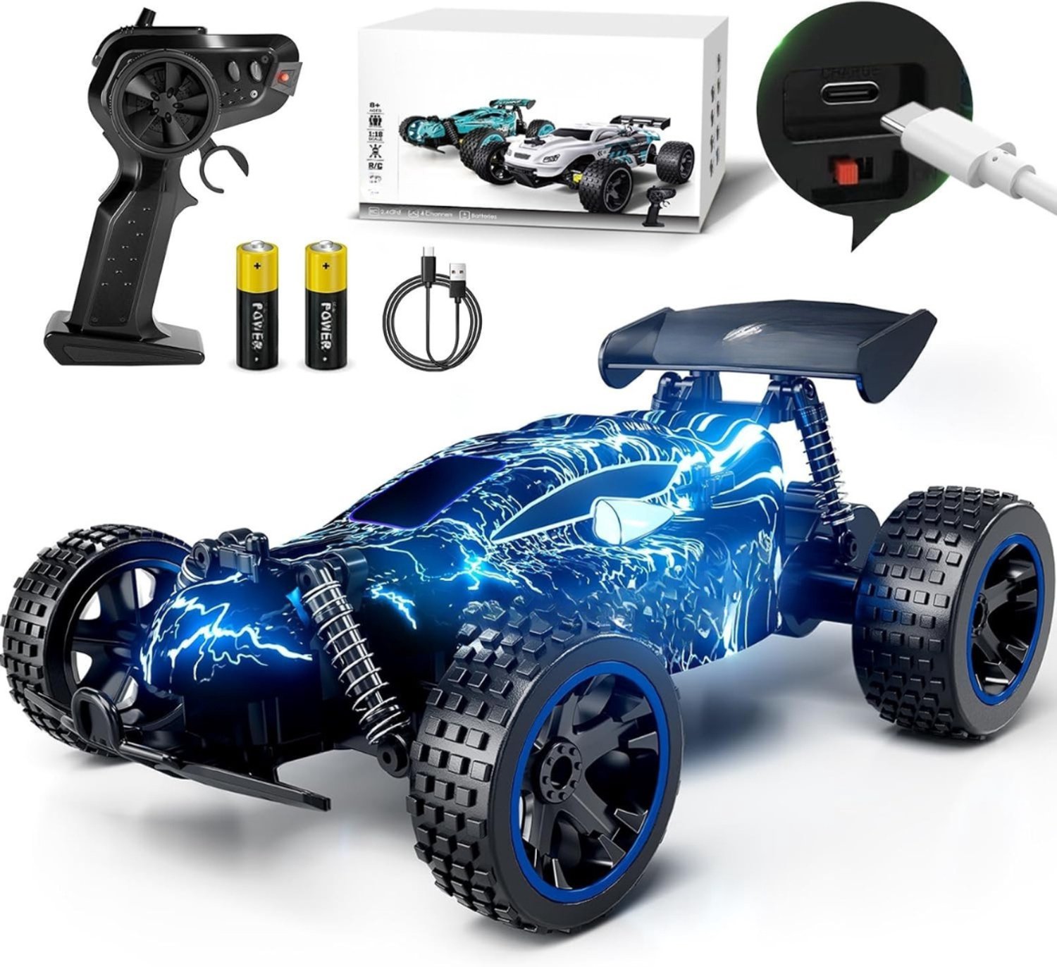 SAVI®Elektrische Auto voor Kinderen Accu - Elektrische Auto - Elektrische Kinderauto - Lichtblauw - 3cm x 2cm x 1cm