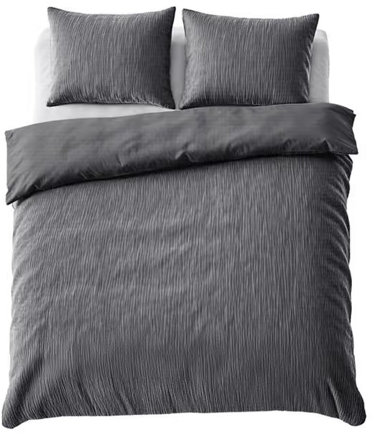 Sleeptime Dekbedovertrek Velvet Chique - Antraciet 240 x 200/220 cm | 2-persoons GRIJS