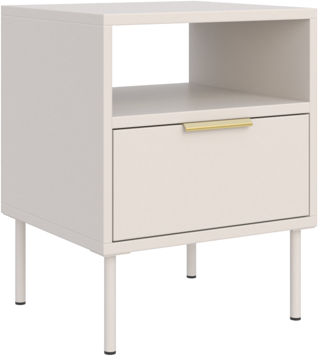 Selsey Vena – nachtkastje met lade en nis, kasjmier, 45 cm