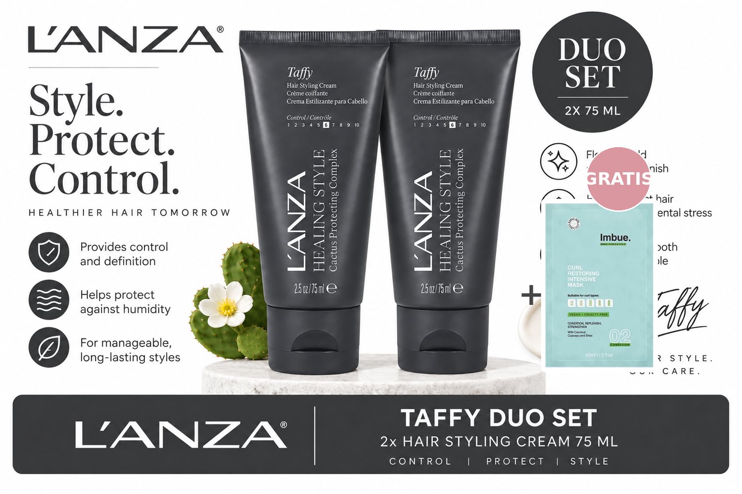 L’ANZA Healing Style Taffy Duo Set – 2 x 75 ml
