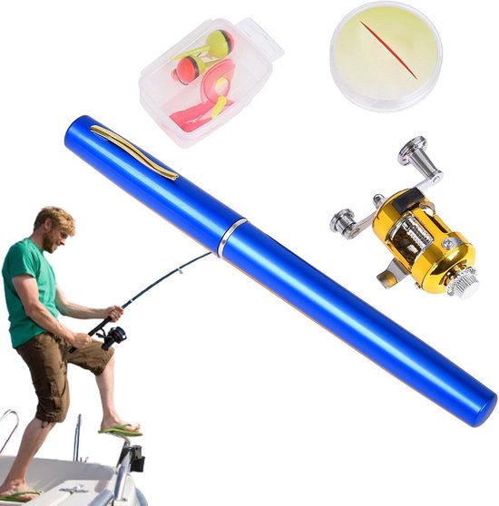 Pen Hengel en Spoel Combo Kleine Pool Staven Telescopische Vouwbaar — afbeelding 4