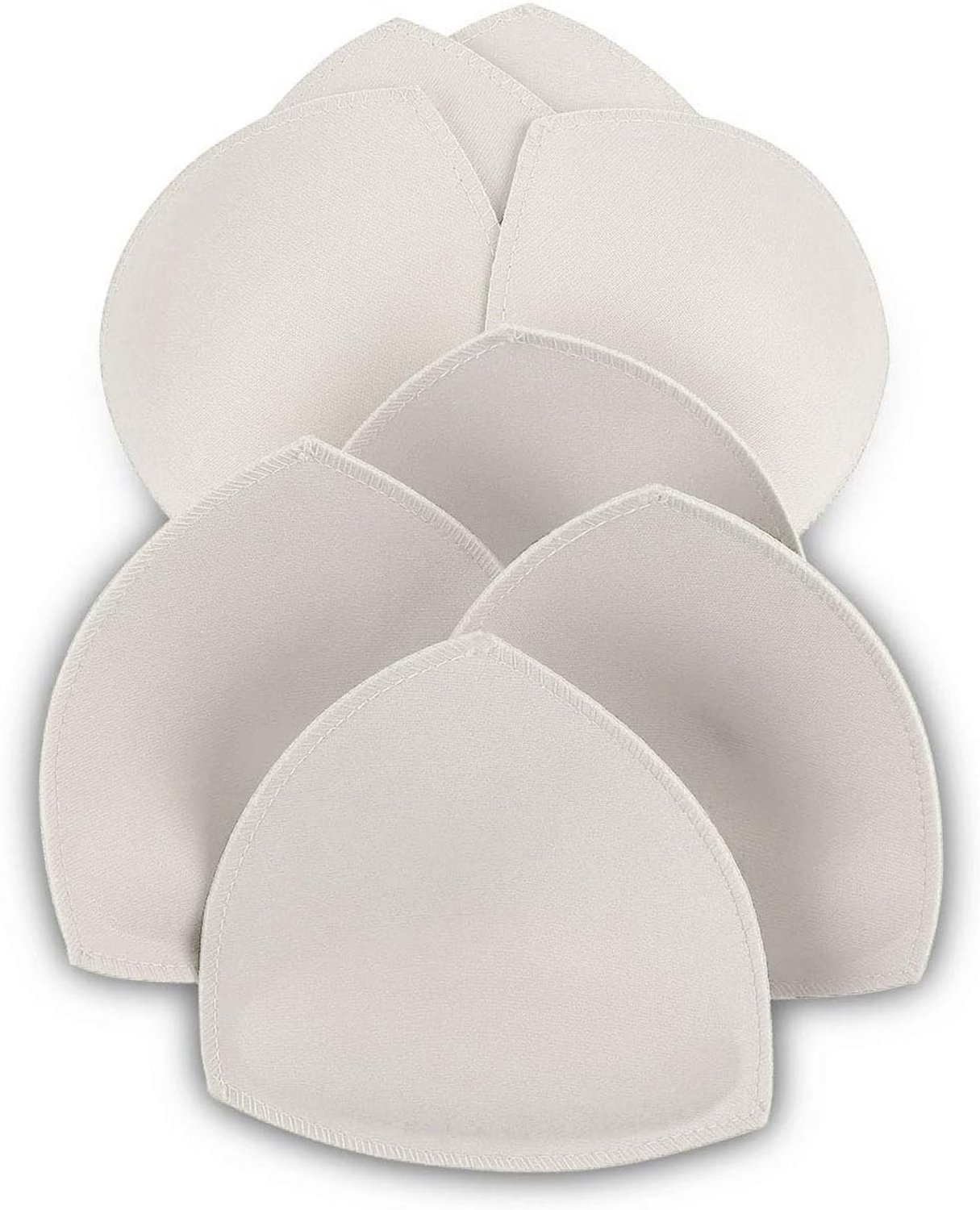 BH-pad inzetstukken 4 paar, BH-pads genaaid gewatteerd voor sportbeha A/B of C/D, D/E cup beige of zwart, wit optioneel