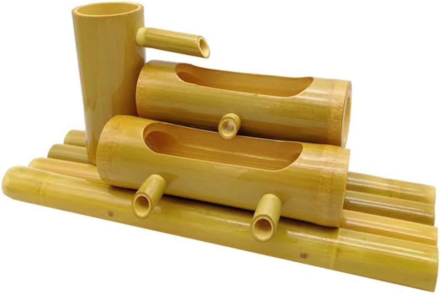 Bamboe fontein kit, bamboe waterornament standbeeld decor, binnen buiten tuin sculptuur, bamboe fontein, woondecoratie ornamenten, zwembad bevochtigingsfilter A 60cm