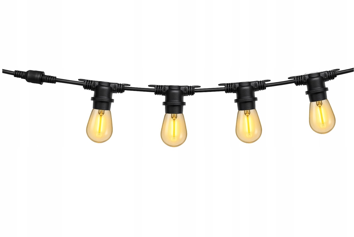 Zwarte Tuinverlichting Sling met 10 E27 Lampen, 10m, IP44
