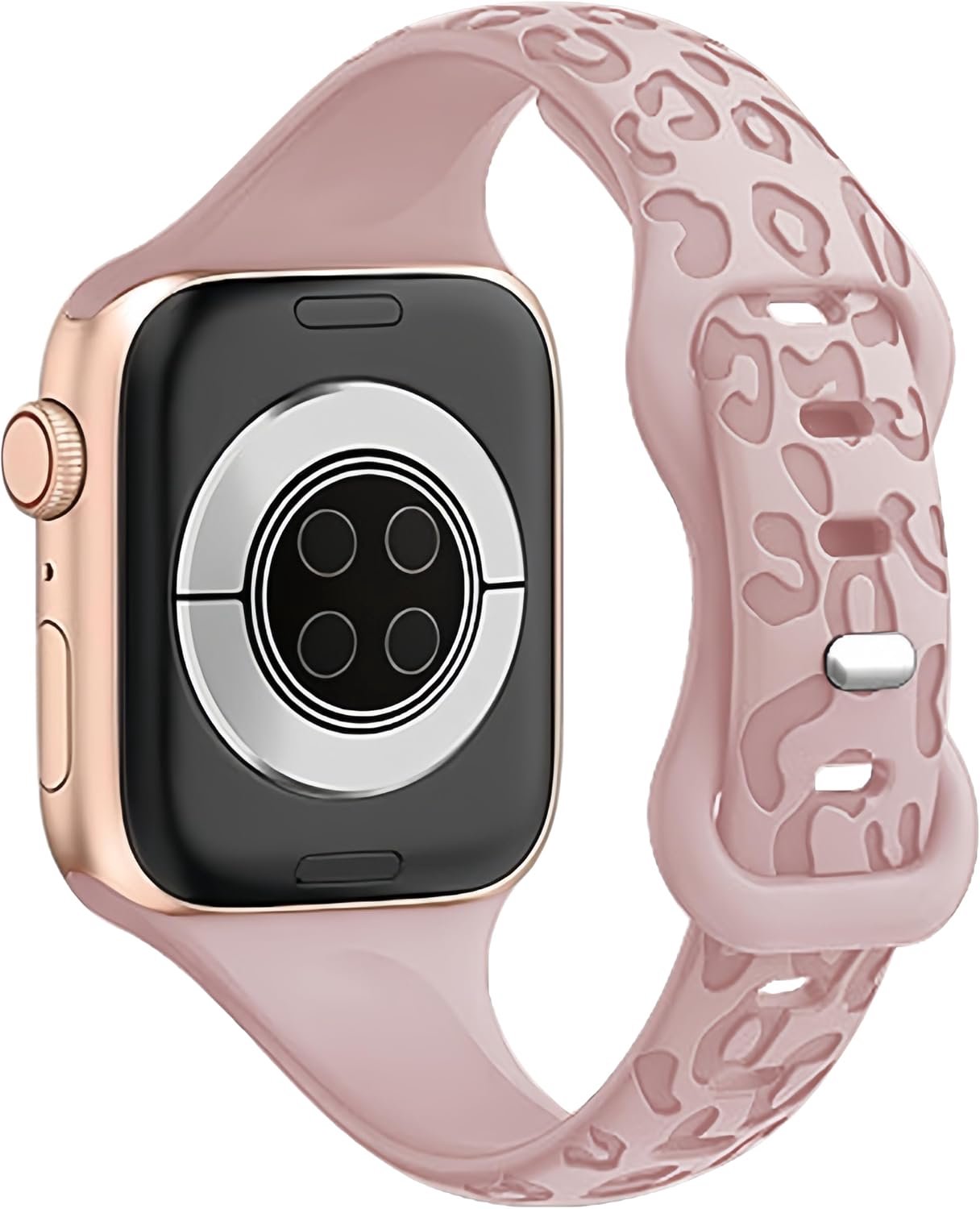 Slanke Luipaard Gegraveerde Jachtluipaard Band Compatibel met Apple Watch Ultra3/2/1 SE3/2/1 Series11/10/9/8/7/6/5/4/3/2/1 – Sportieve Waterdichte Silicone Band voor 38-49 mm