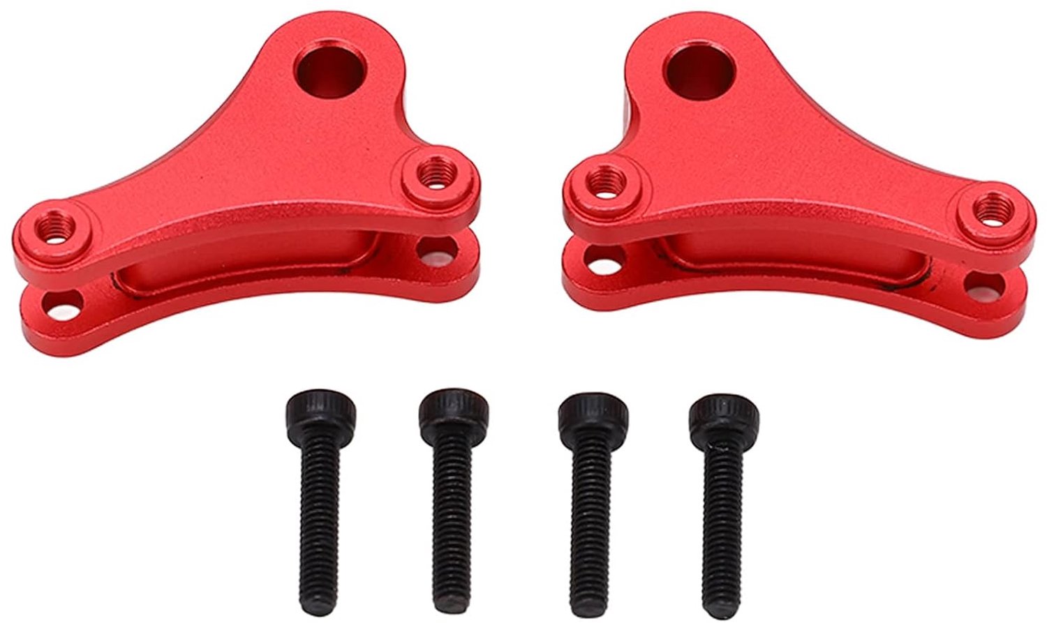 1 Paar Aluminium Rocker Arm Vervanging Upgrade Onderdelen Fit voor Traxxas E Revo 1/16 RC Auto (Red)