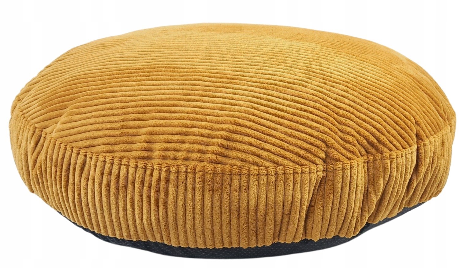 Moderne fluwelen poef Roller 70x70 cm - Honingkleurig