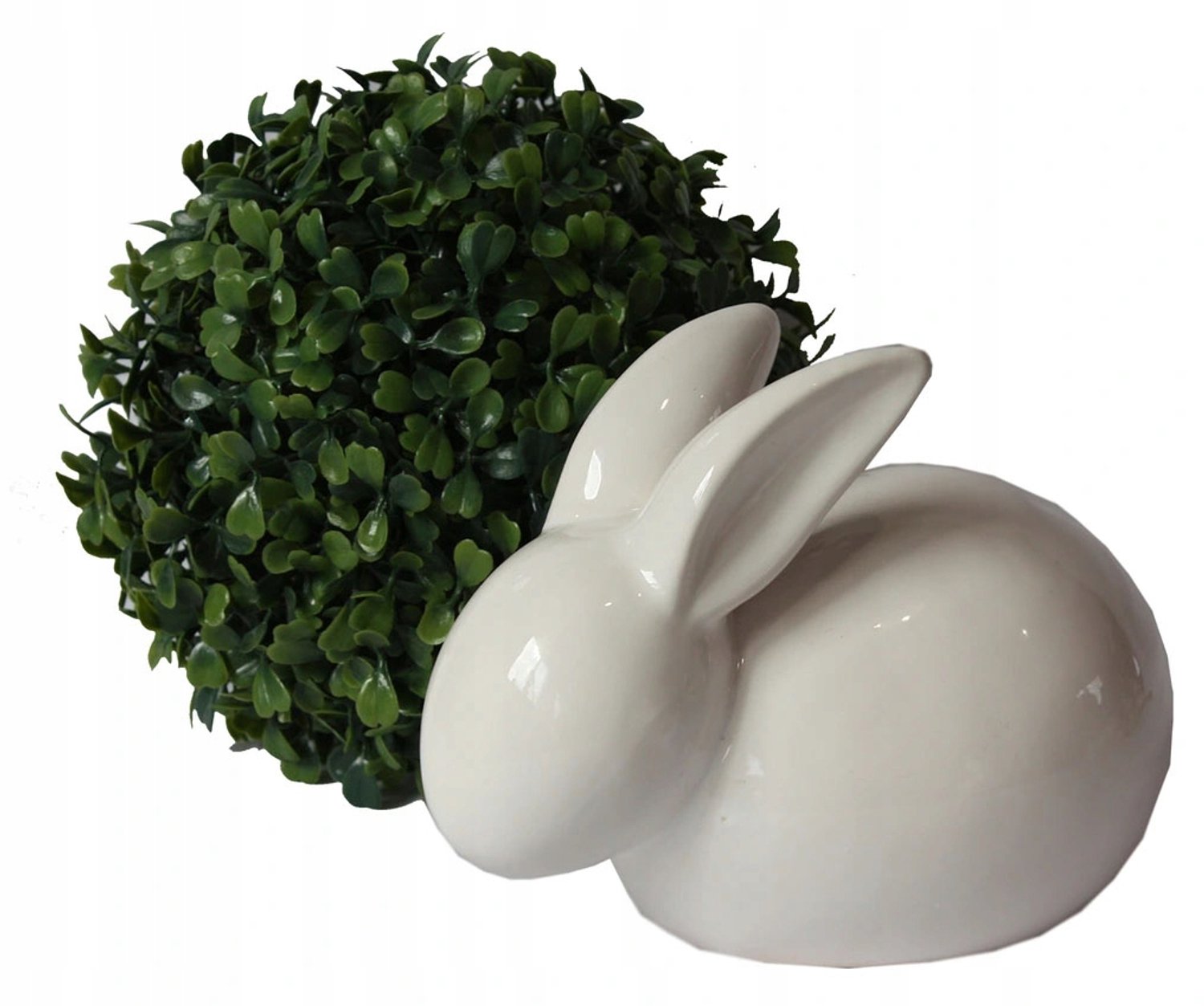 Keramische Witte Paashaas Decoratie Figuur - 11 cm