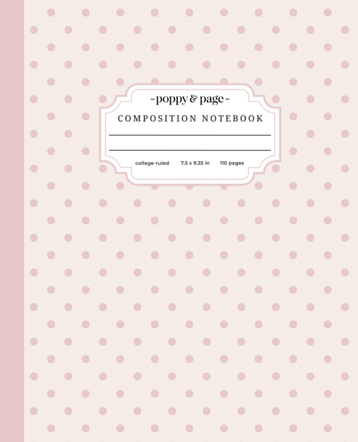 Pastel Pink Polka Dot Composition Notebook: Cute Aesthetic Blush Pink Dots Pattern Journal for Women and Teens - ShopVlot