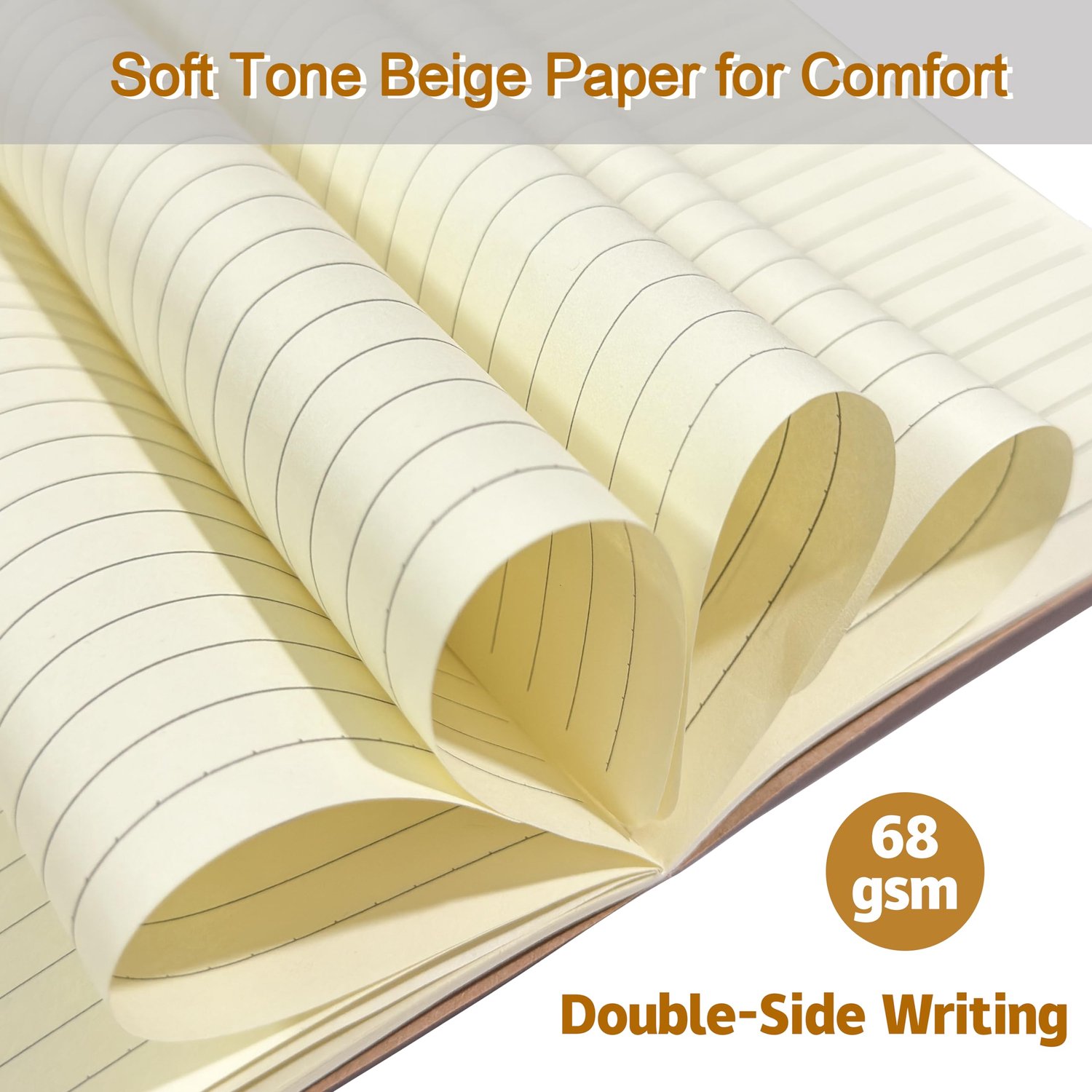 OSIMIG 36 Pack A5 Kraft Notebooks Journals Bulk, 8x5.5 Inches Lined College Ruled Notebook, Composition Notebook for School Office Travel, 34 Sheets 6