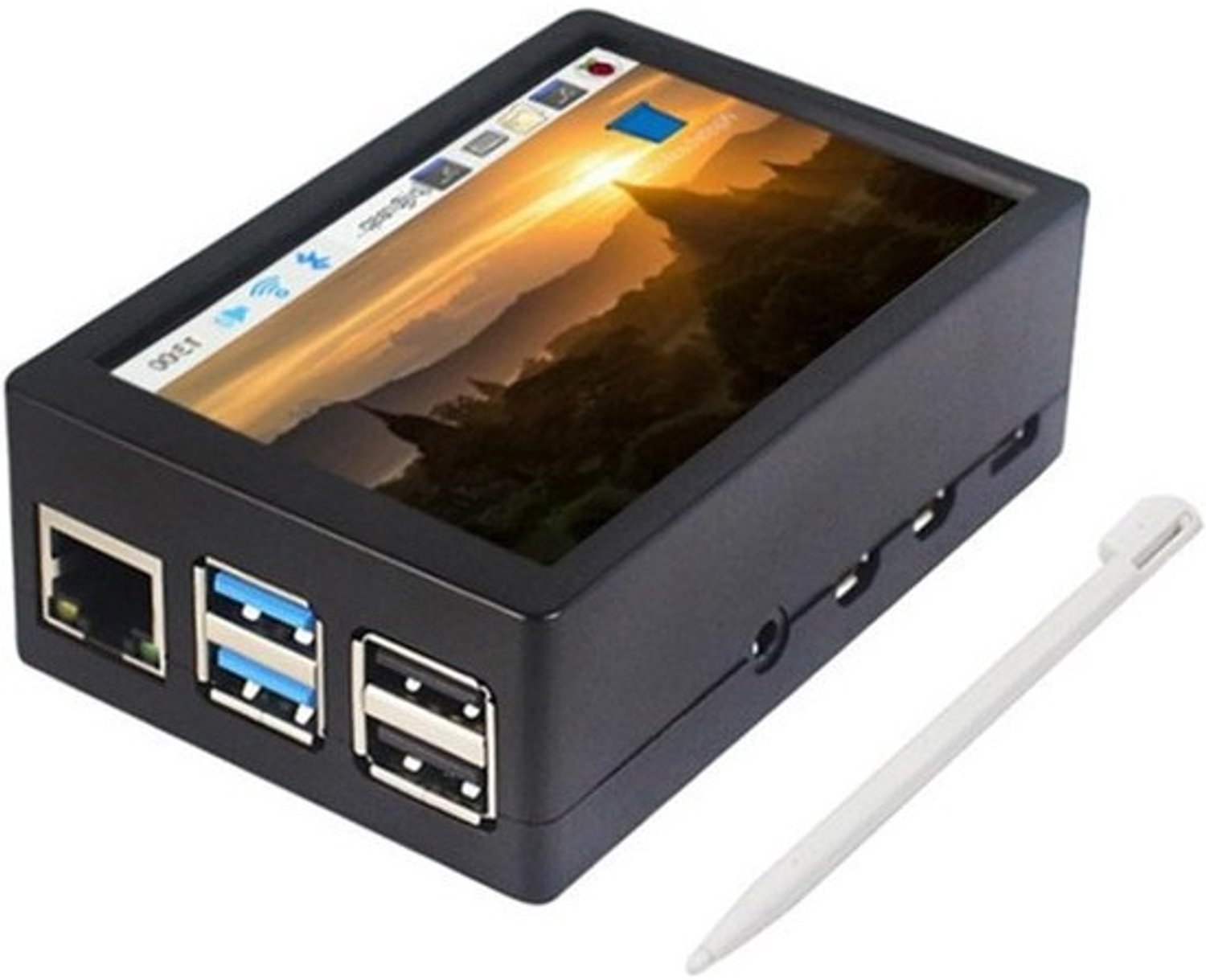 Touchscreen Monitor - LCD Display - Mini Computer - Met Behuizing - 35 Inch - Zwart
