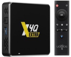 Ugoos X4Q Extra 4GB RAM 128GB ROM Amlogic S905X4-J Android 11 TV Box 2.4G/5G Dual WiFi BT5.1 USB 3.0 Ethernet 1000M Support AV1 H.265 4K HDR Set Top TV Box