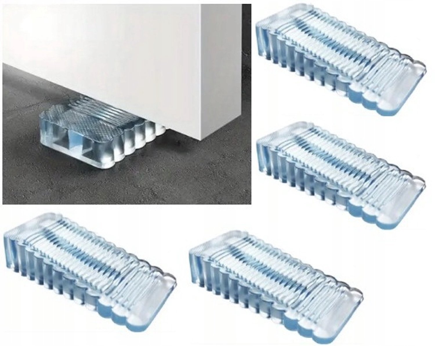 4x Transparante Siliconen Deurklinken - Deurstopper & Muurbeschermer