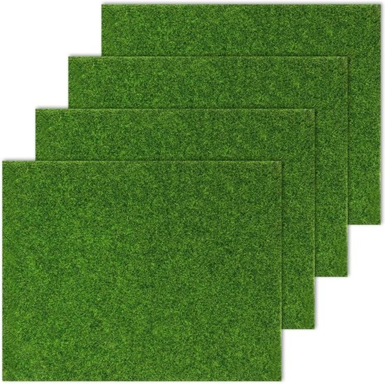 Nepgras Decoratie - Kunstgras Matten - Miniatuur Decoratie - Realistisch Uiterlijk - 20 x 25 cm - Groen