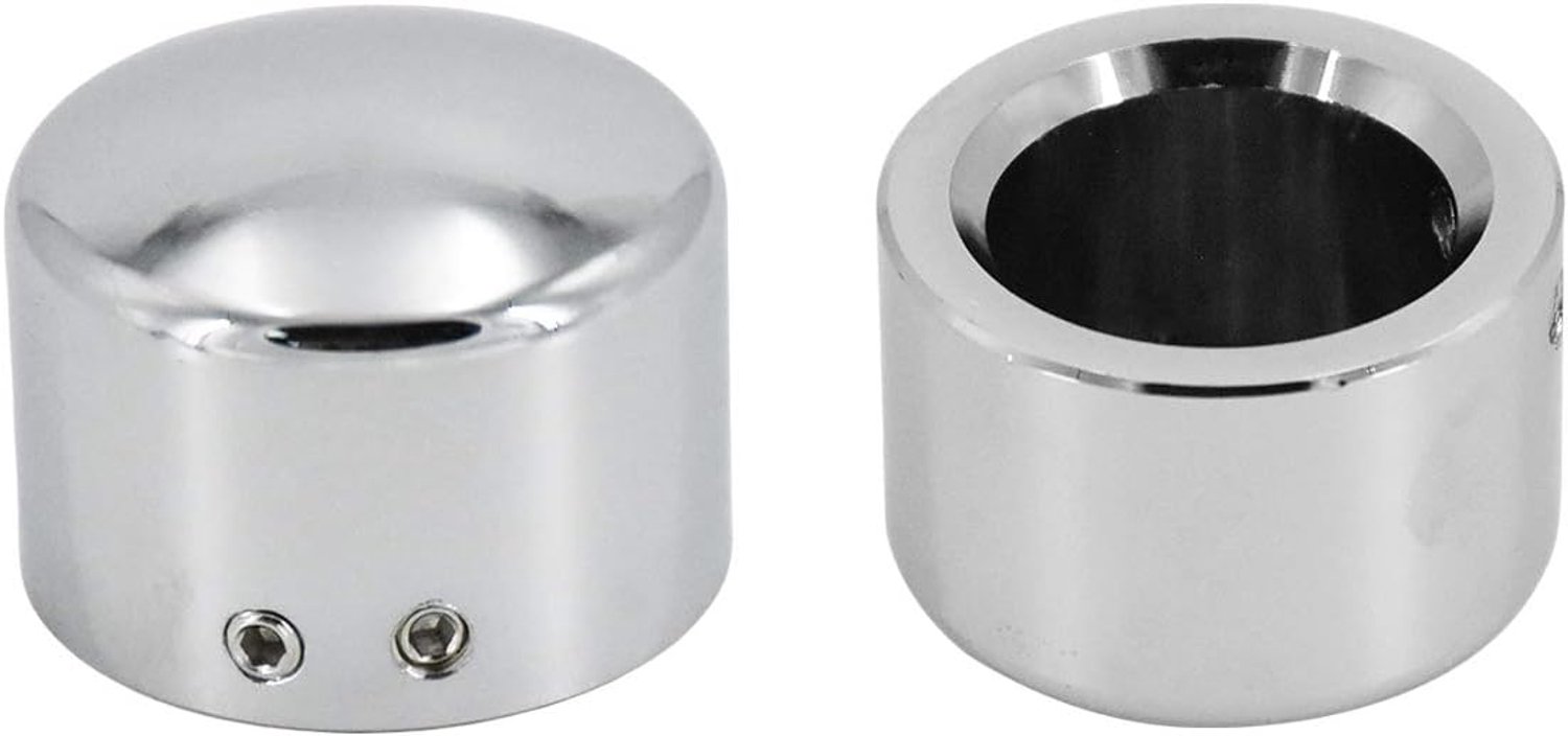 Motorcycle front axle nut covers - geschikt voor Harley 2008-later - chroom - beschermt en verfraait - Homevero